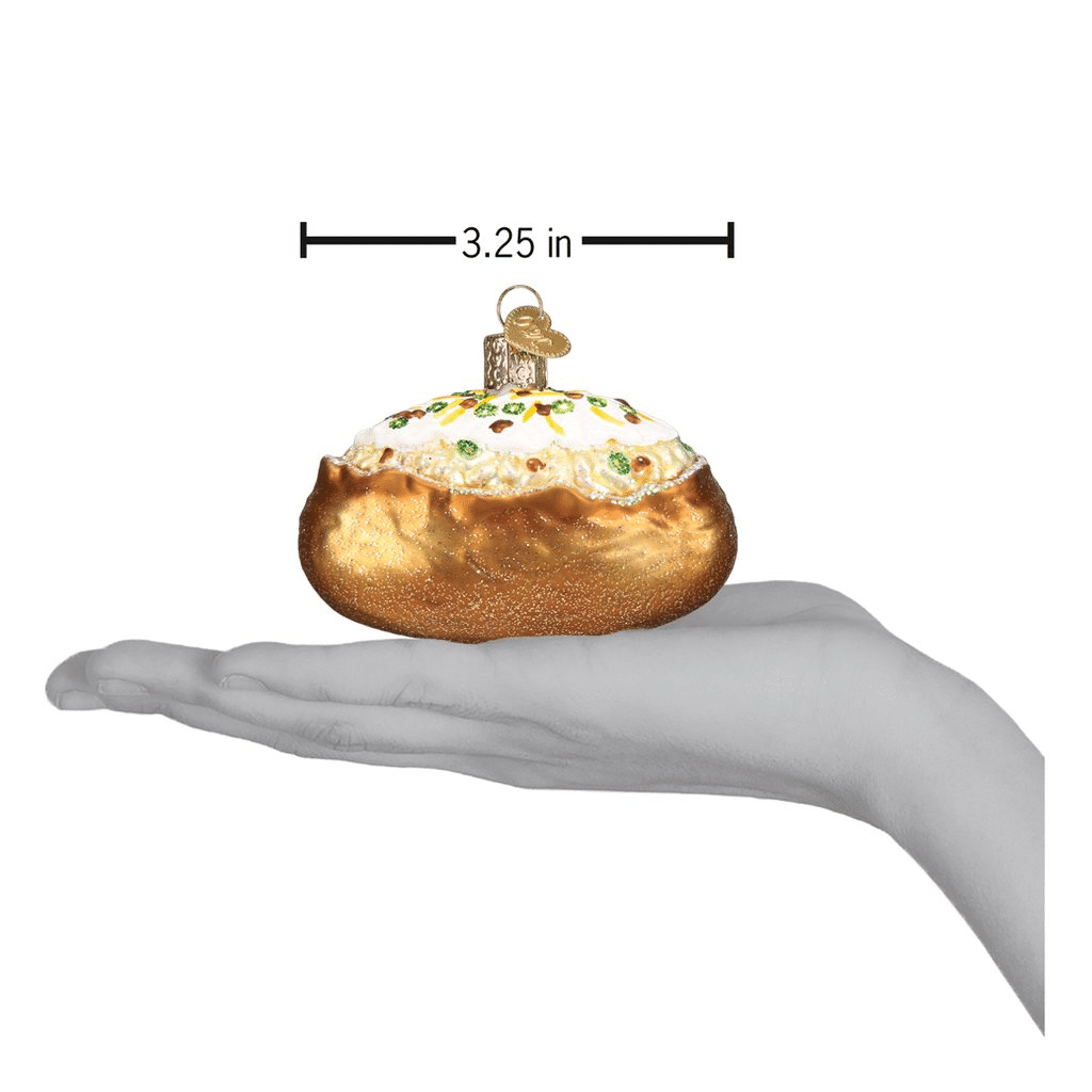 Old World Christmas Blown Glass Baked Potato Ornament