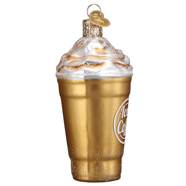 Old World Christmas Blown Glass Blended Coffee Ornament