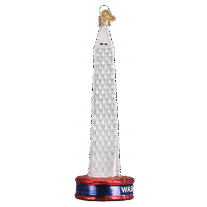 Old World Christmas Blown Glass Washington Monument Ornament