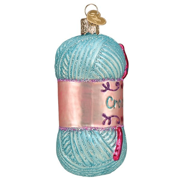 Old World Christmas Blown Glass Crochet Ornament
