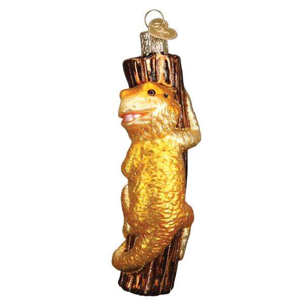 Old World Christmas Blown Glass Bearded Dragon Ornament