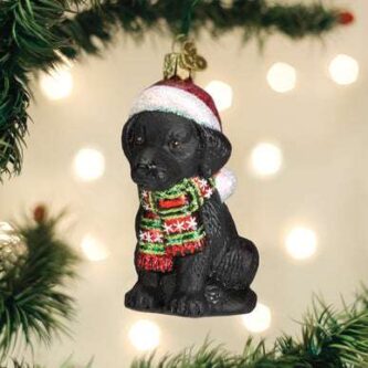 Holiday Labrador Puppy Ornament Old World Christmas