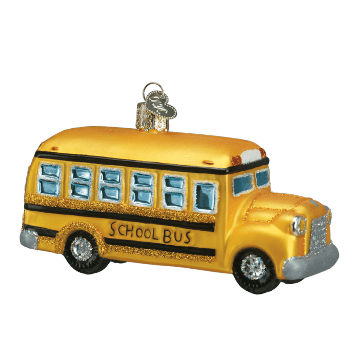 Old World Christmas Blown Glass School Bus Ornament