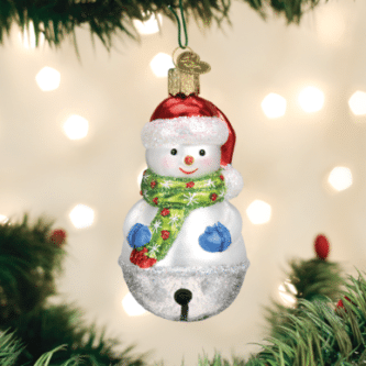 Snowman Jingle Bell Ornament Old World Christmas