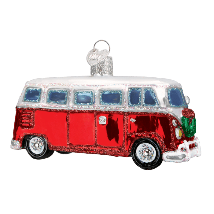 Old World Christmas Blown Glass Camper Van Ornament