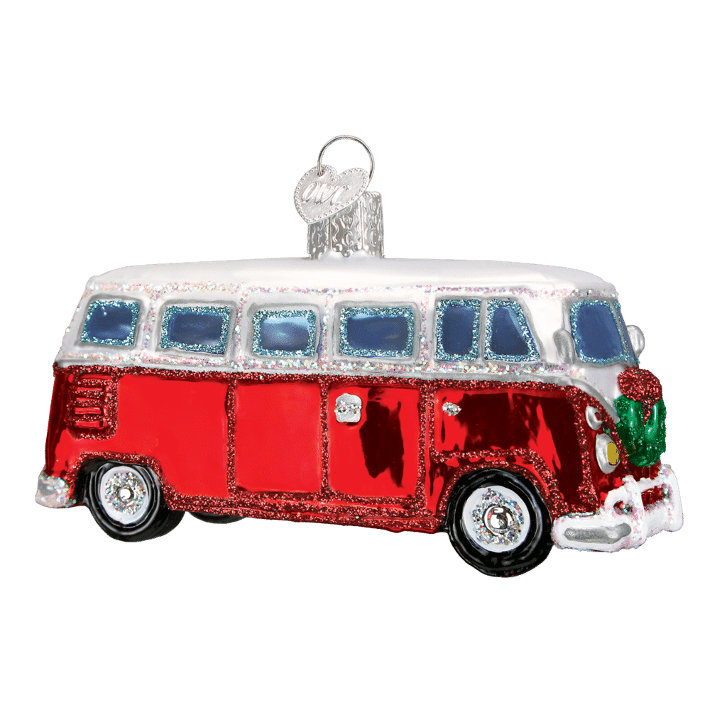 Old World Christmas Blown Glass Camper Van Ornament