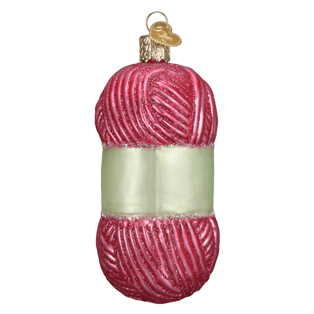Old World Christmas Blown Glass Knitting Yarn Ornament