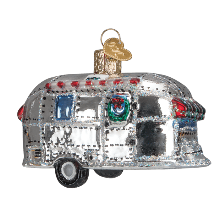 Old World Christmas Blown Glass Vintage Trailer Ornament