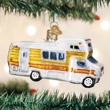 Old World Christmas Blown Glass Classic Motorhome Ornament
