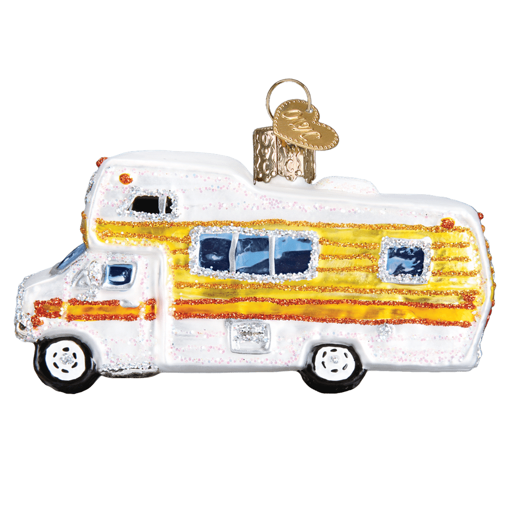 Old World Christmas Blown Glass Classic Motorhome Ornament