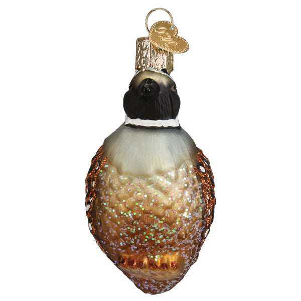Old World Christmas Blown Glass Quail Ornament