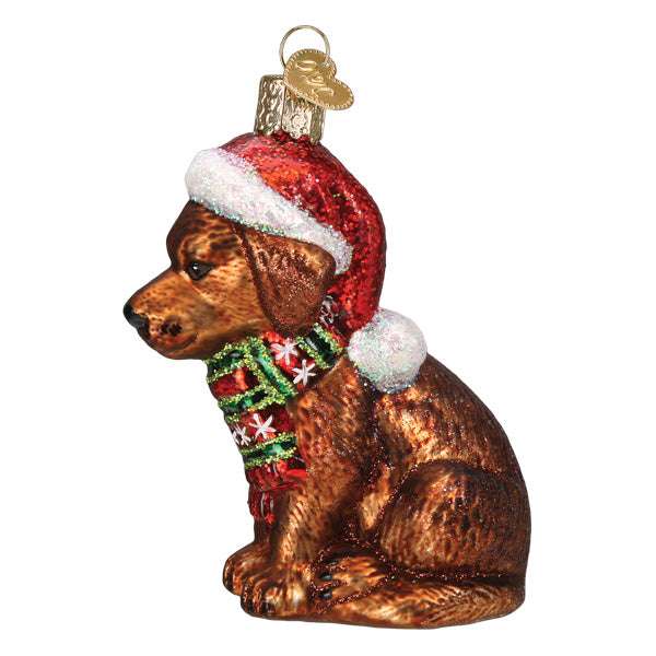 Holiday Labrador Puppy Ornament Old World Christmas
