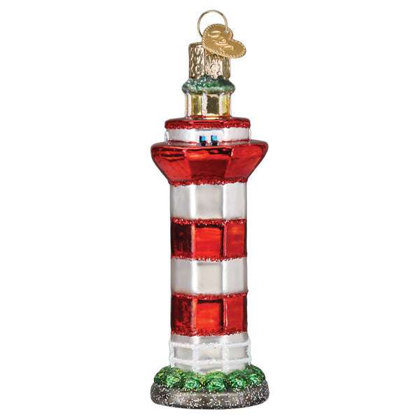 Old World Christmas Blown Glass Hilton Head Lighthouse Ornament