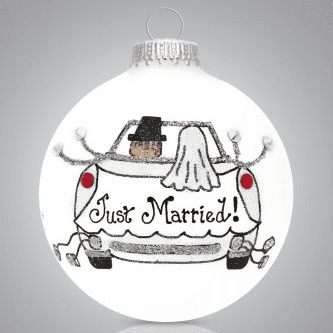 Just Married Car Ball Ornament