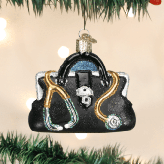 Old World Christmas Blown Glass Doctor's Bag Ornament