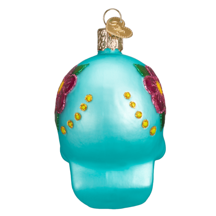 Old World Christmas Blown Glass Day of the Dead Skull Ornament