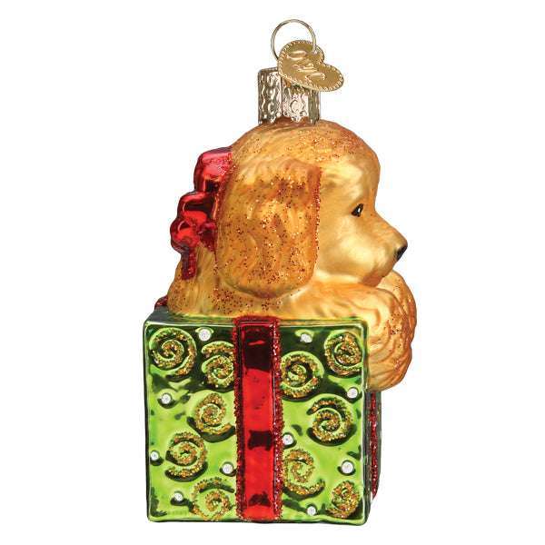 Doodle Puppy Surprise Ornament Old World Christmas