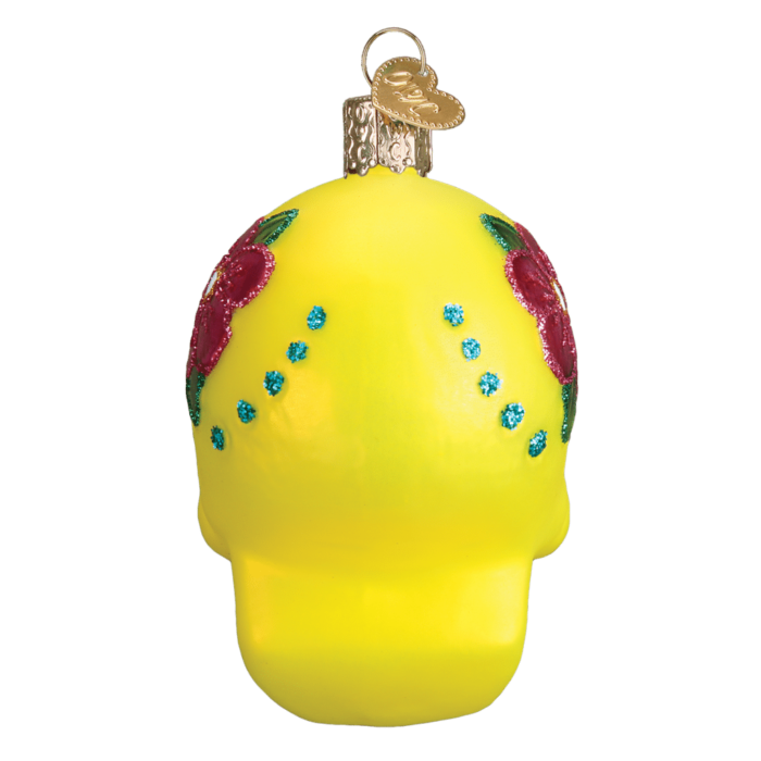 Old World Christmas Blown Glass Day of the Dead Sugar Skull Ornament