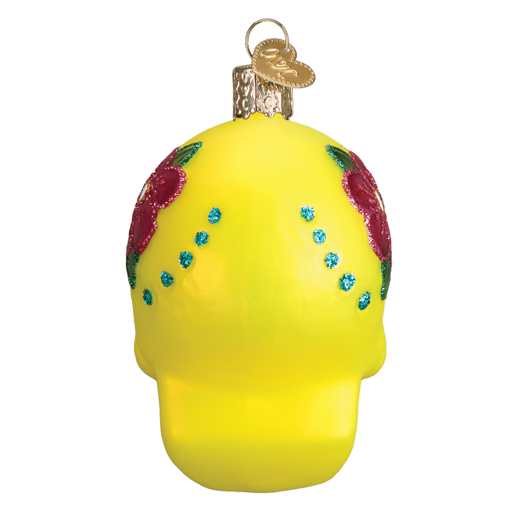 Old World Christmas Blown Glass Day of the Dead Sugar Skull Ornament
