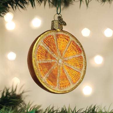 Old World Christmas Blown Glass Orange Ornament