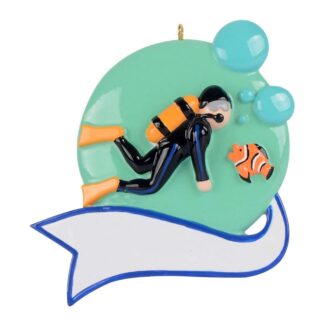 Scuba Diver Ornament Personalize