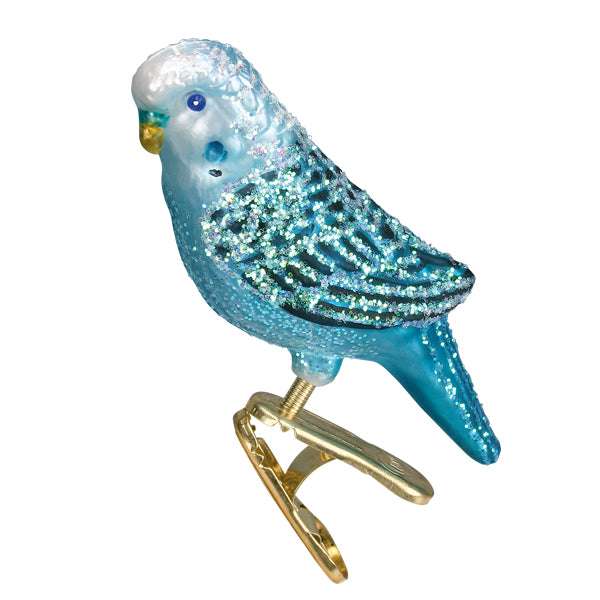 Blue Miniature Parakeet Ornament Old World Christmas