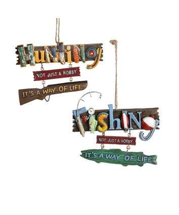Way of Life Hunting and Fishing Ornaments