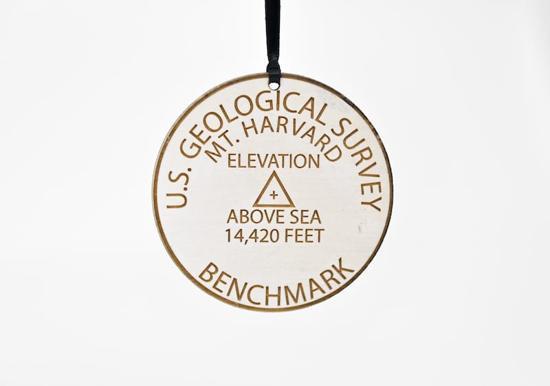Colorado 14ers Geographical Benchmark Ornaments St Nicks Exclusive