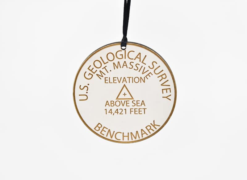 Colorado 14ers Geographical Benchmark Ornaments St Nicks Exclusive