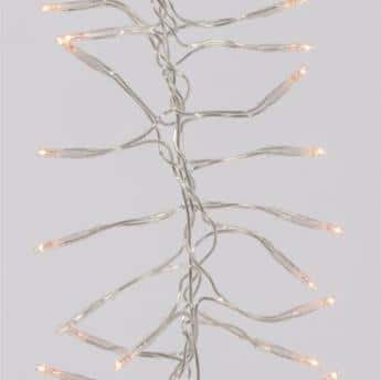 Set of 768 Warm White Led Twinkle Cluster Lights with Transparent Cord