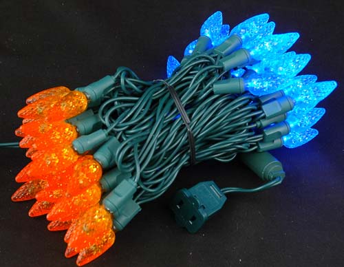 Orange and Blue C6 Led Bronco Lights