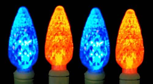 Orange and Blue C6 Led Bronco Lights