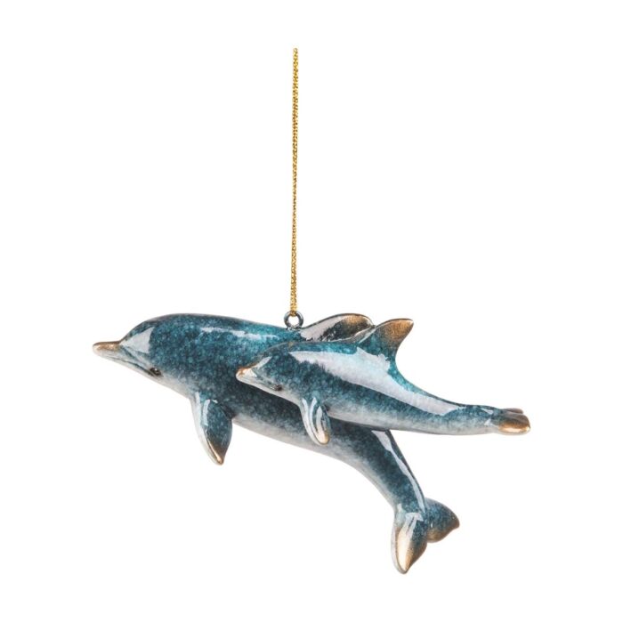 Cozumel Reef Mom  Baby Dolphin Ornament
