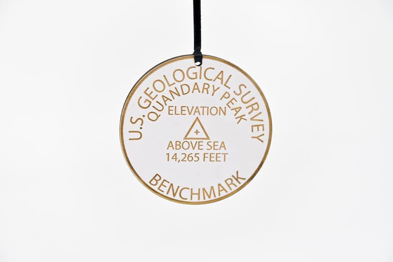 Colorado 14ers Geographical Benchmark Ornaments St Nicks Exclusive