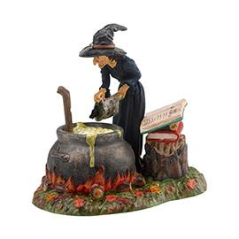 Dept 56 Halloween Village Fire Burn  Cauldron Bubble