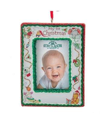 my 1st Christmas Photo Frame Ornament Personalized