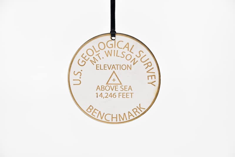 Colorado 14ers Geographical Benchmark Ornaments St Nicks Exclusive