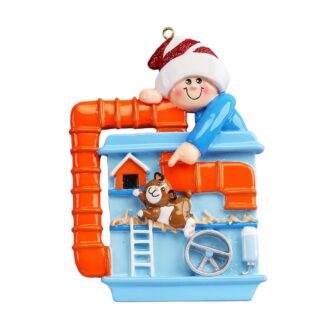 I Love Hamsters Ornament Personalized