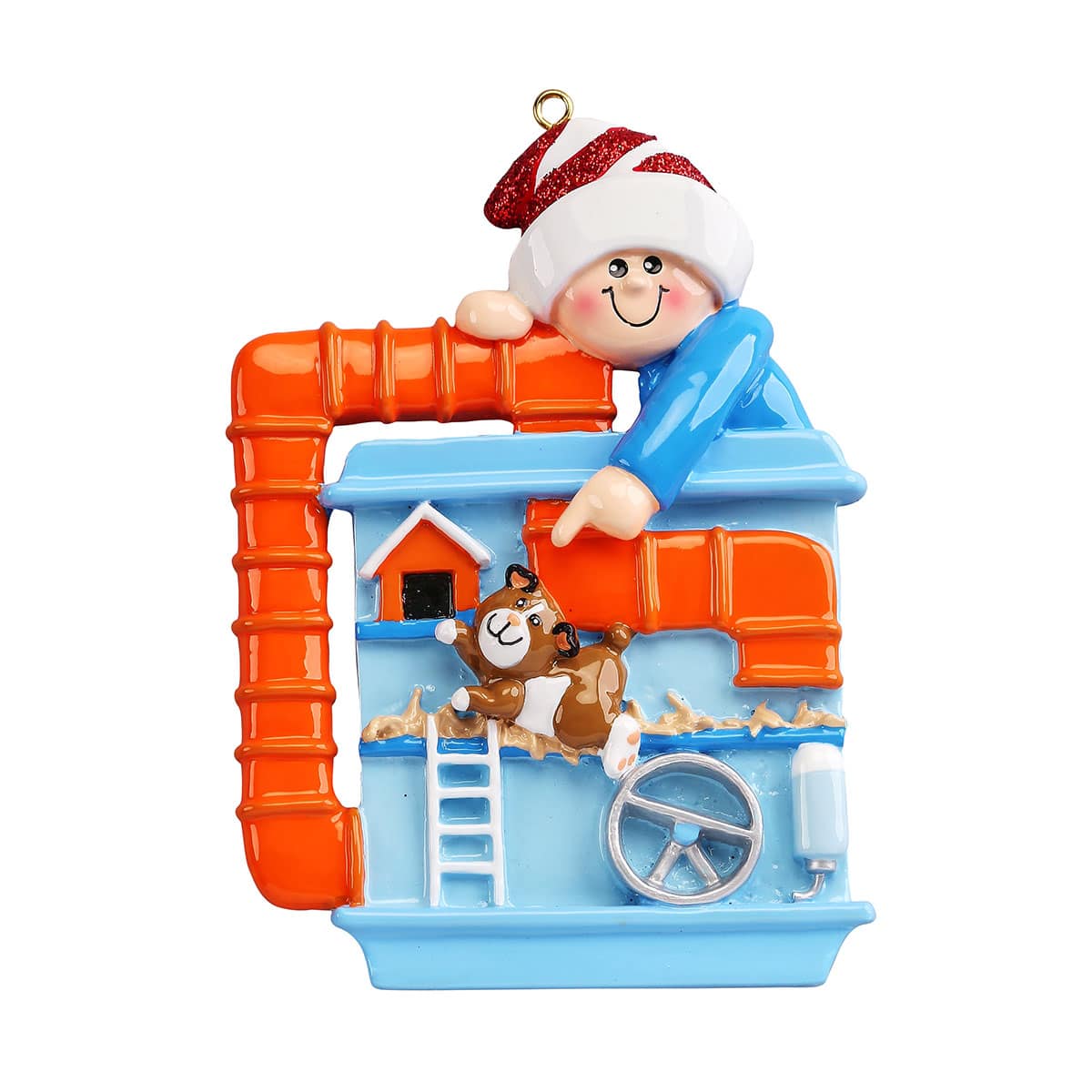 I Love Hamsters Ornament Personalized