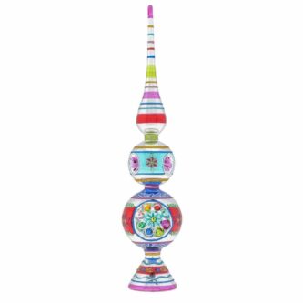 Christmas Confetti Finial Stand Radko Shiny Brite