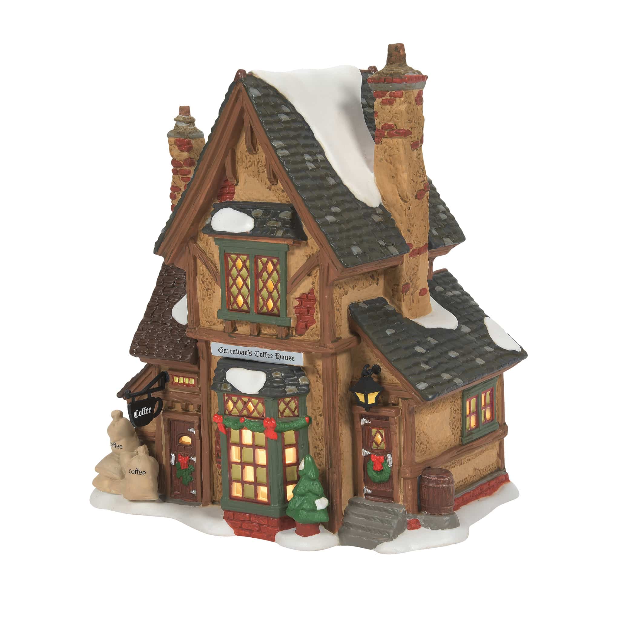 Front Garraways Coffee House  Fresh Hot Coffee Dept 56 Dickens Village