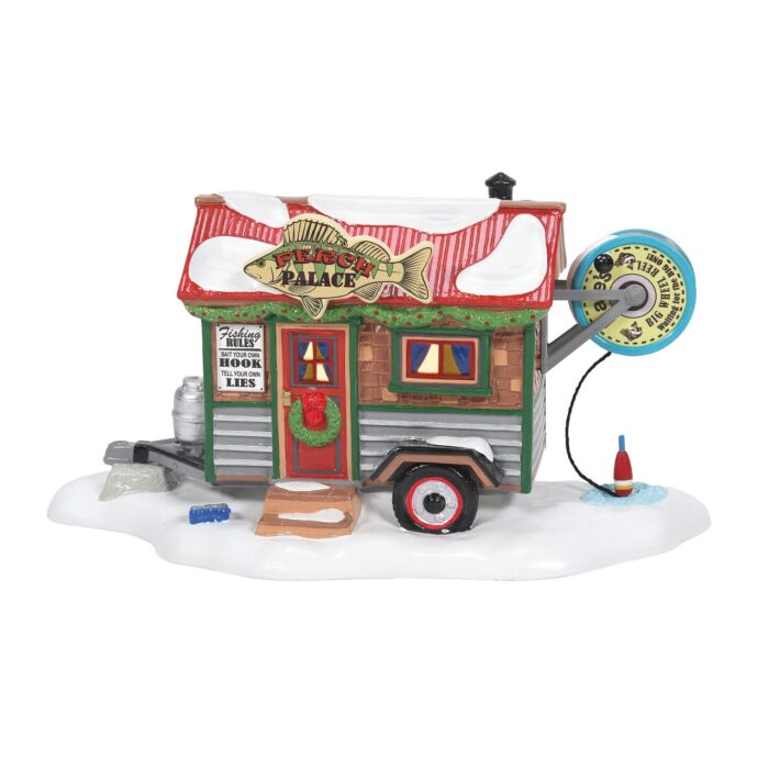 Front Perch Palace  Hooked a Big One Dept 56 Snow Village