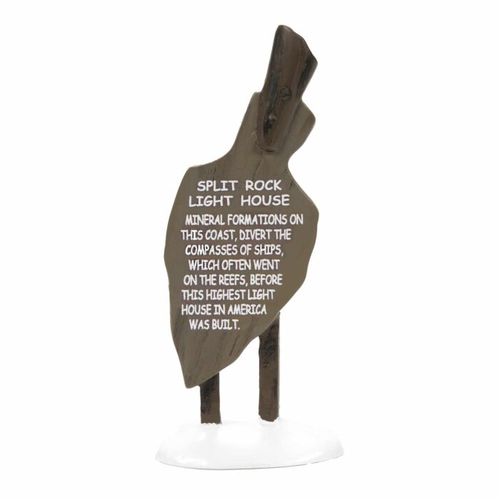 Sign Split Rock Lighthouse  Odd Jobs Before Snow Dept 56 Snow Village