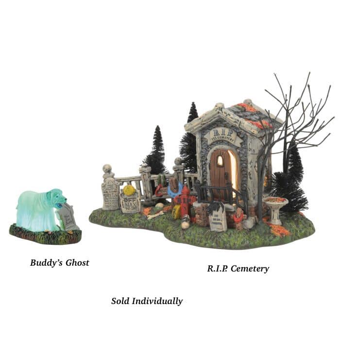 Rip Cemetery and Buddys Ghost Dept 56 Halloween Village