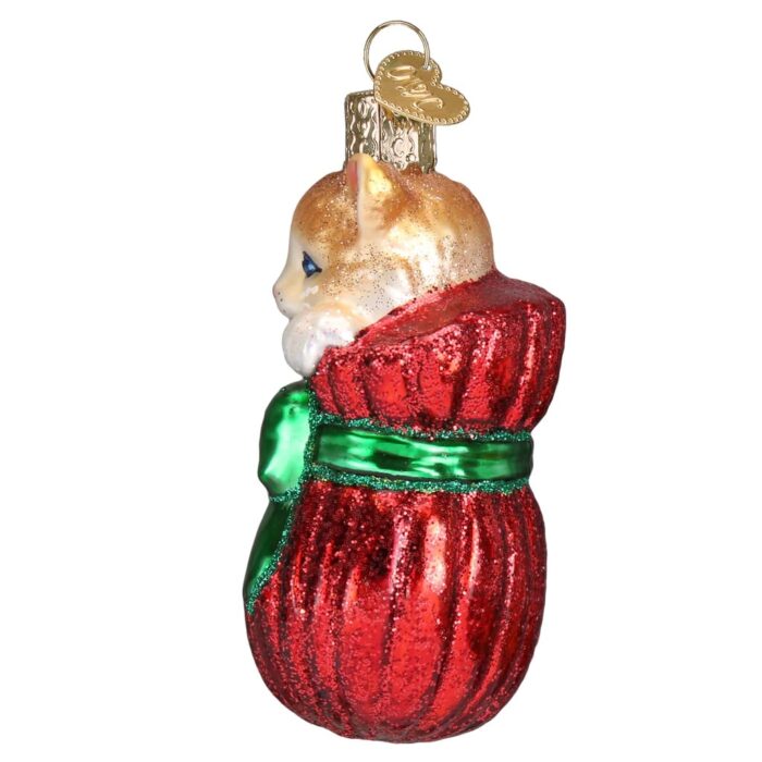 Side Letting the Cat out of the Bag Ornament Old World Christmas