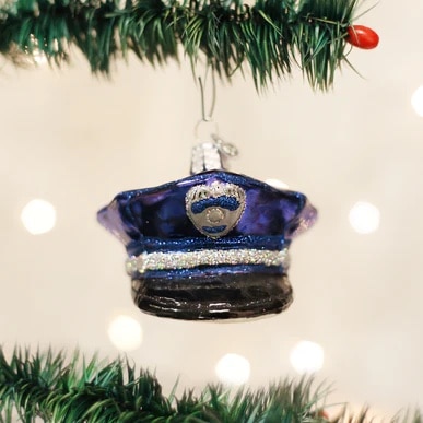 Police Officers Cap Ornament Old World Christmas