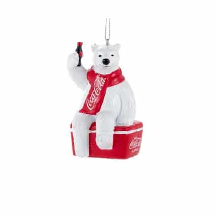 Coca cola® Bear on Cooler Ornament