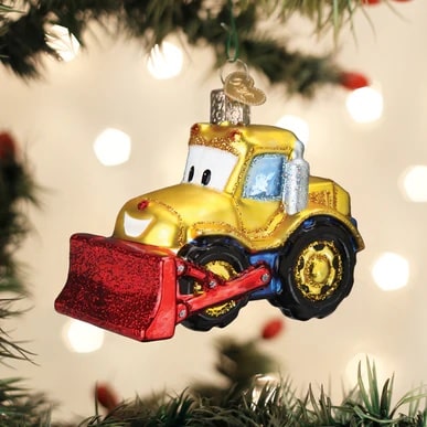 Bright eyed Bulldozer Ornament Old World Christmas