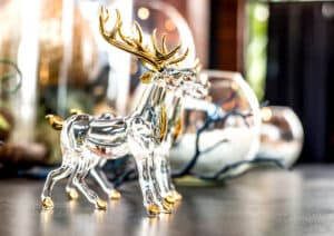 Glass Stag Ornament from St Nicks Christmas  Collectibles