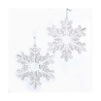 Frosted Or Clear Snowflake Ornaments